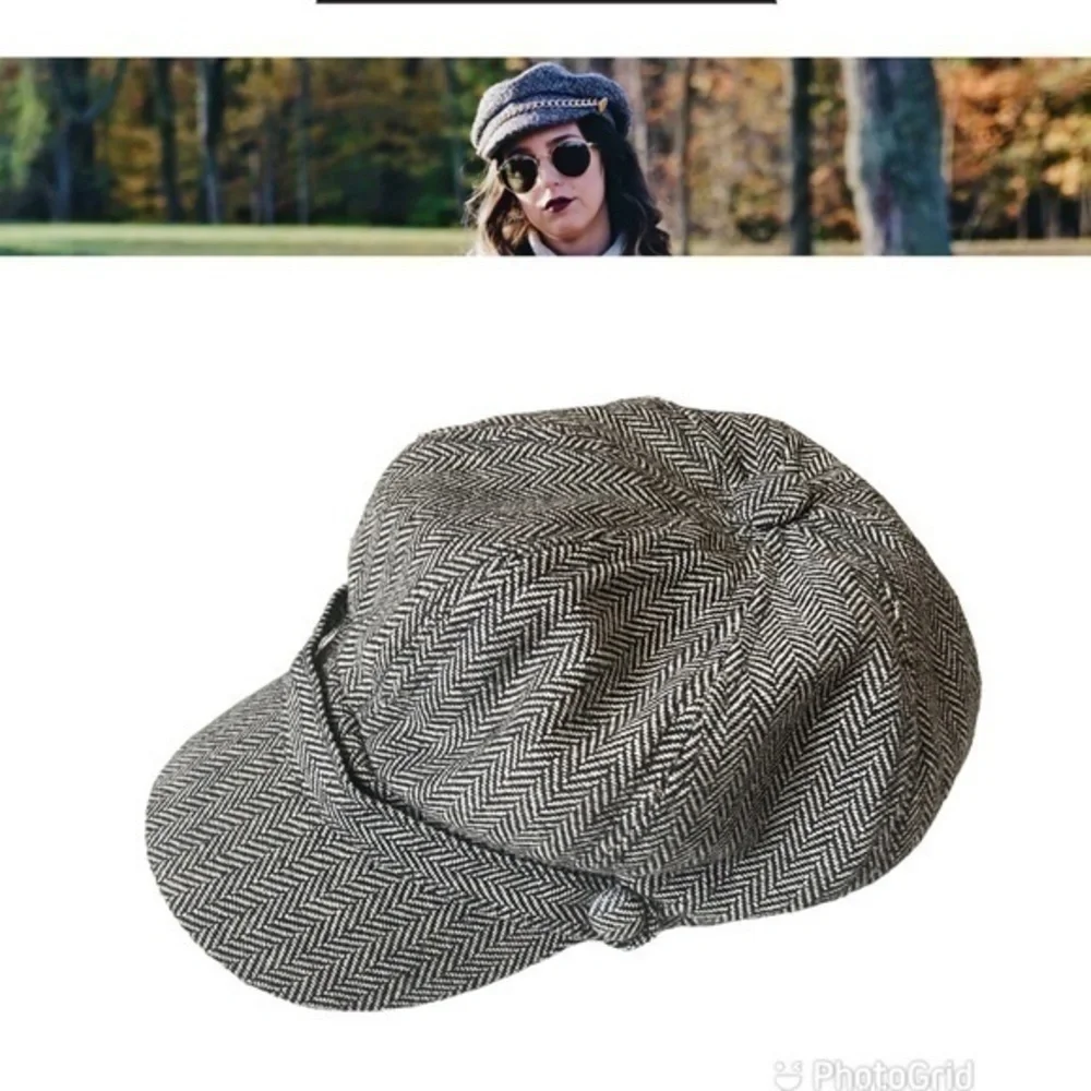 Wool Blend Festival Hat Cap Gray OS